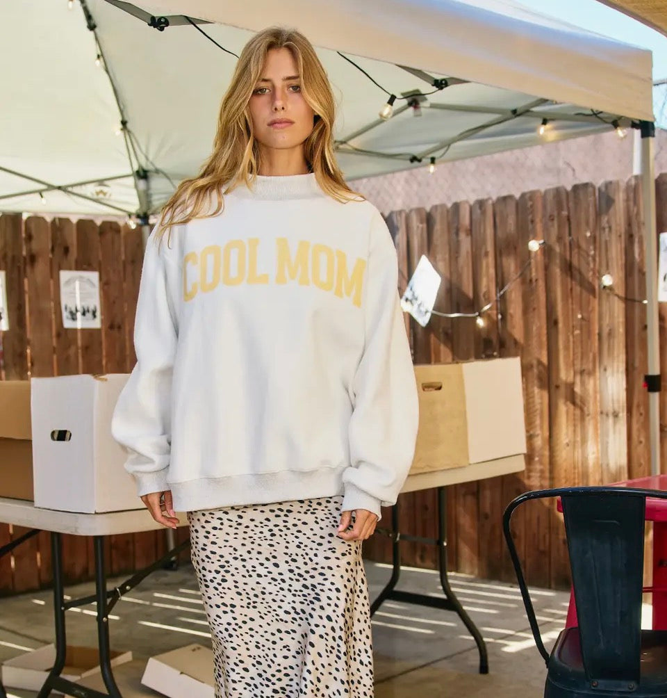 Mother/Cool Mom Reversible Mock Neck