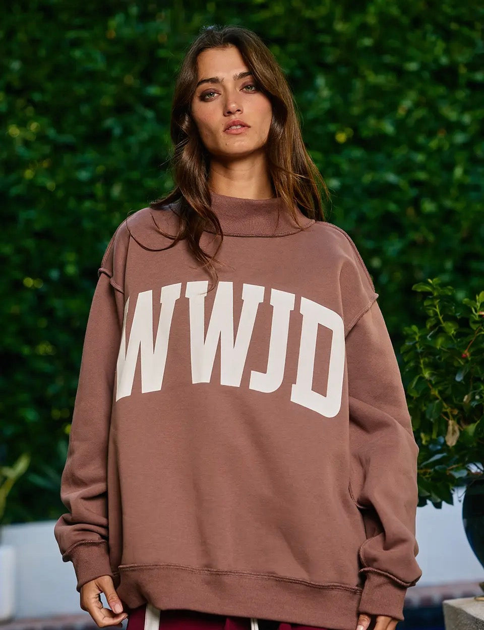 AMEN/WWJD Reversible Mock Neck Sweatshirt