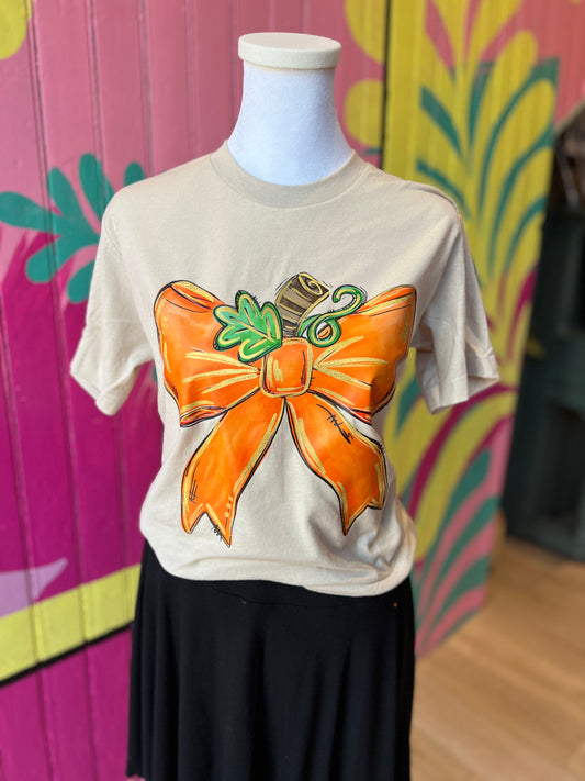 Pumpkin Bow Tee