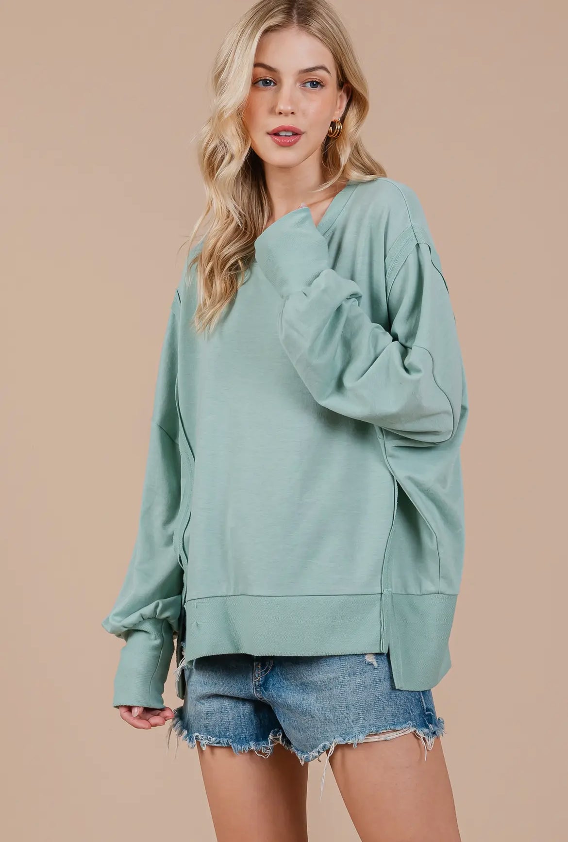 Mint Hi Lo Sweatshirt