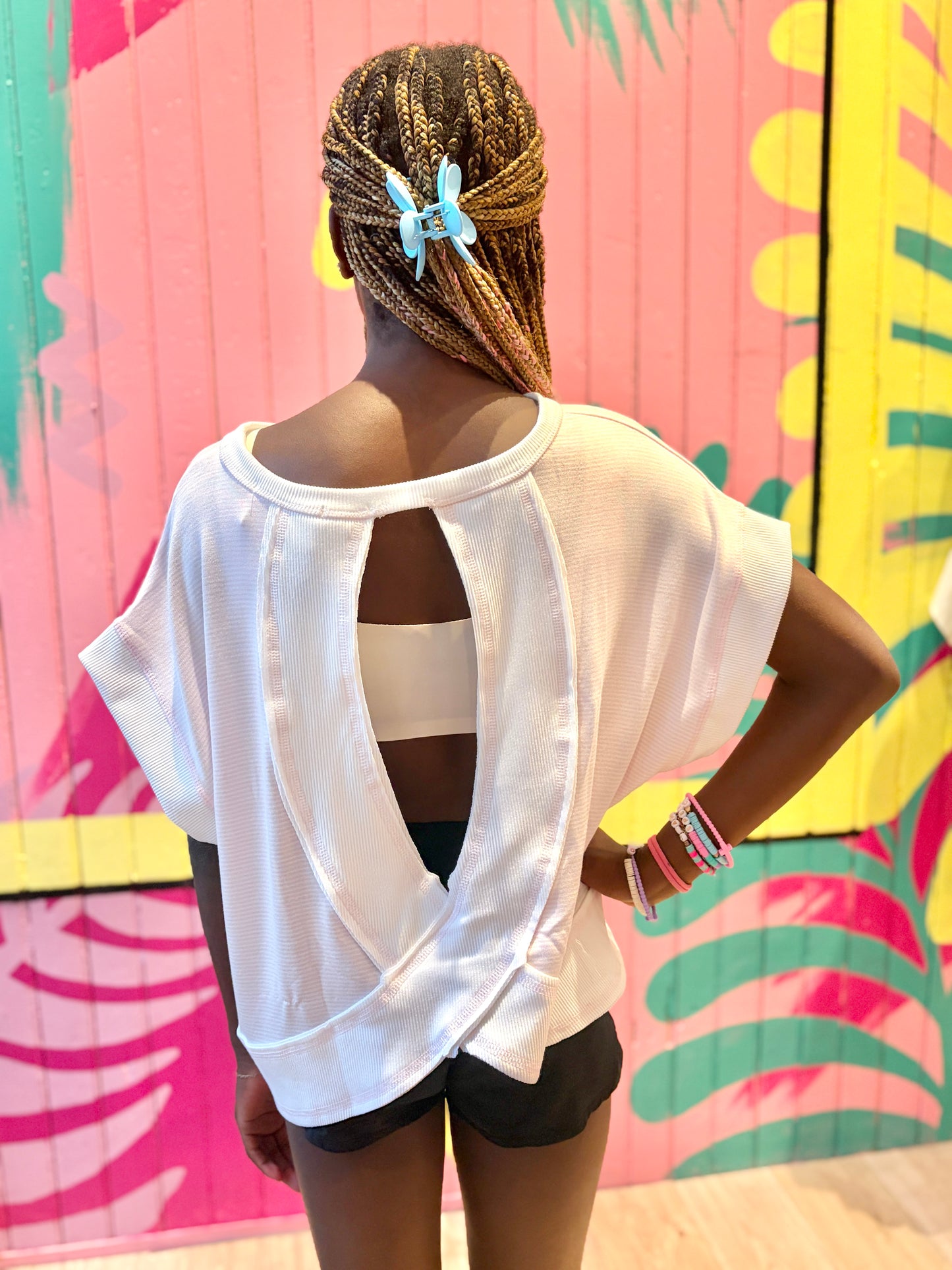 Open Back Crop Top
