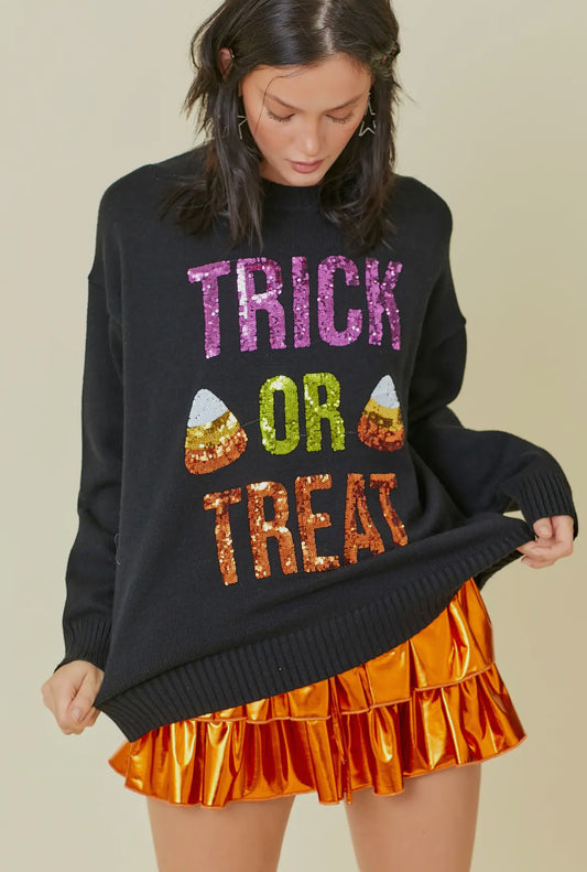 Trick or Treat Sequin Sweater