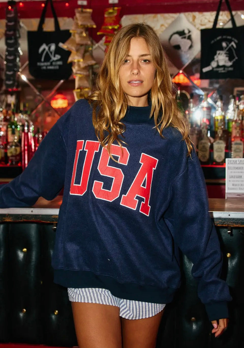 USA & Flag Reversible Mock Neck (Copy)