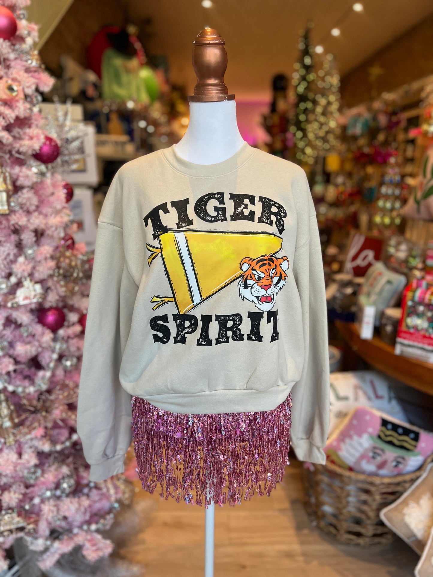 Tiger Spirit Cropped Sweatshirt