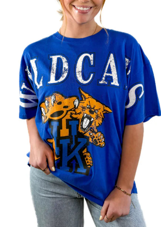 Kentucky Oversized Band Tee in Blue