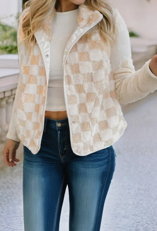 Sherpa Checkered Vest