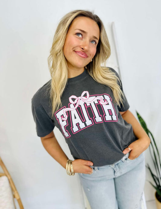 Faith and Bow Tee