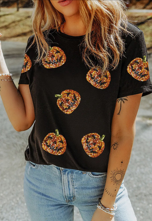 Glitter Pumpkin Tee