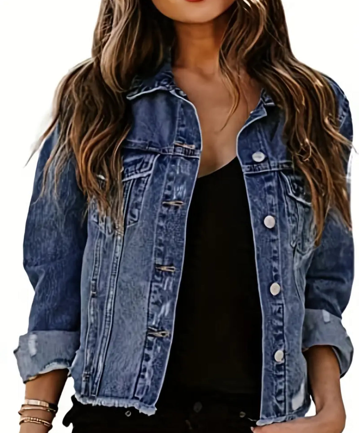 Distressed Jean Jacket