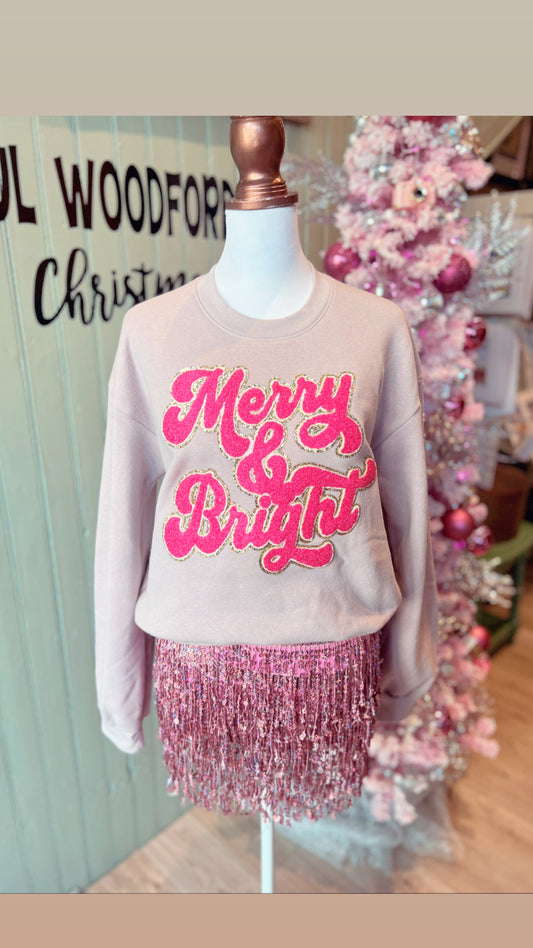 Merry & Bright Cropped Sweatshirt