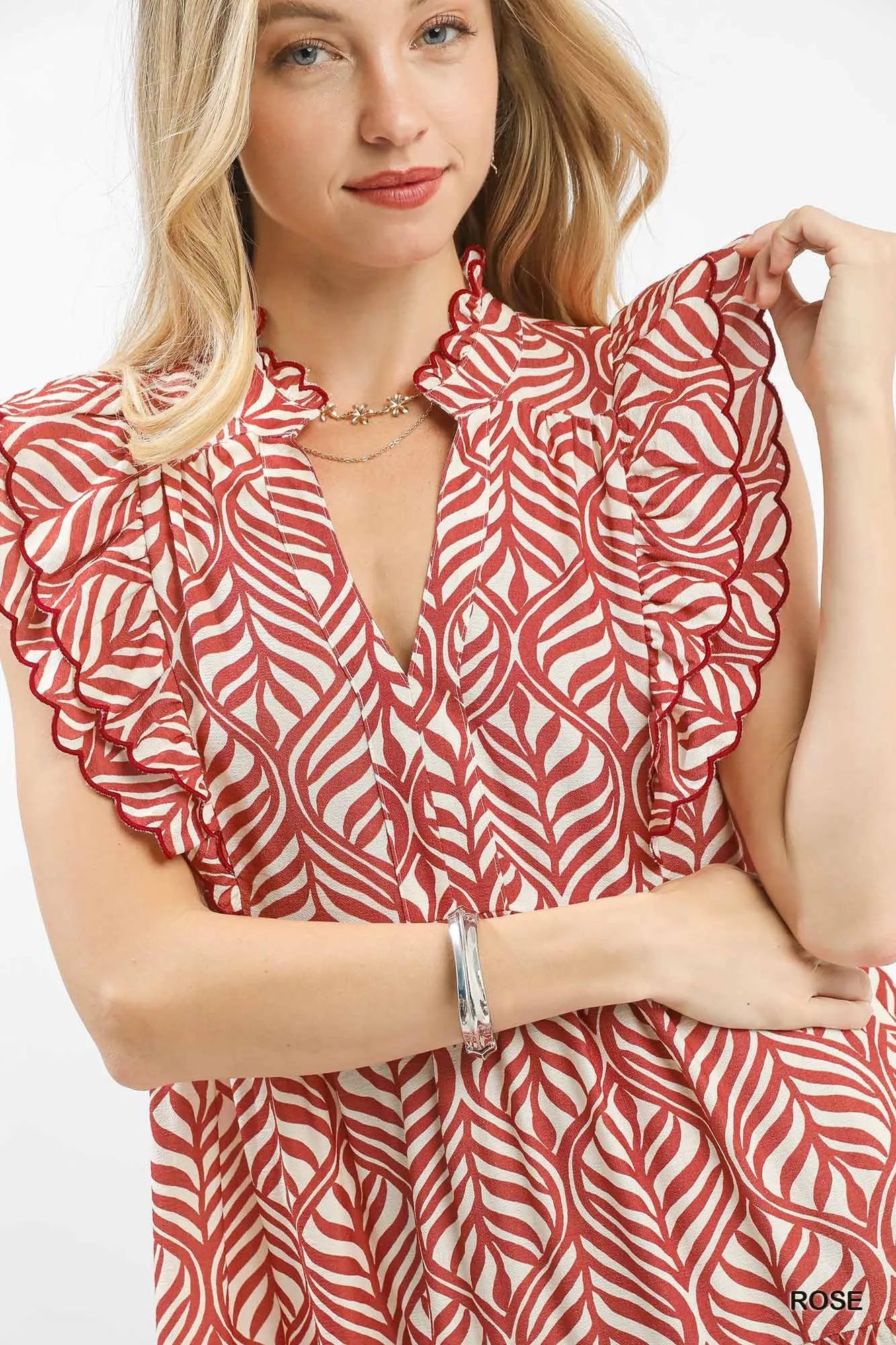 Tiered Leafy Maxi Dress