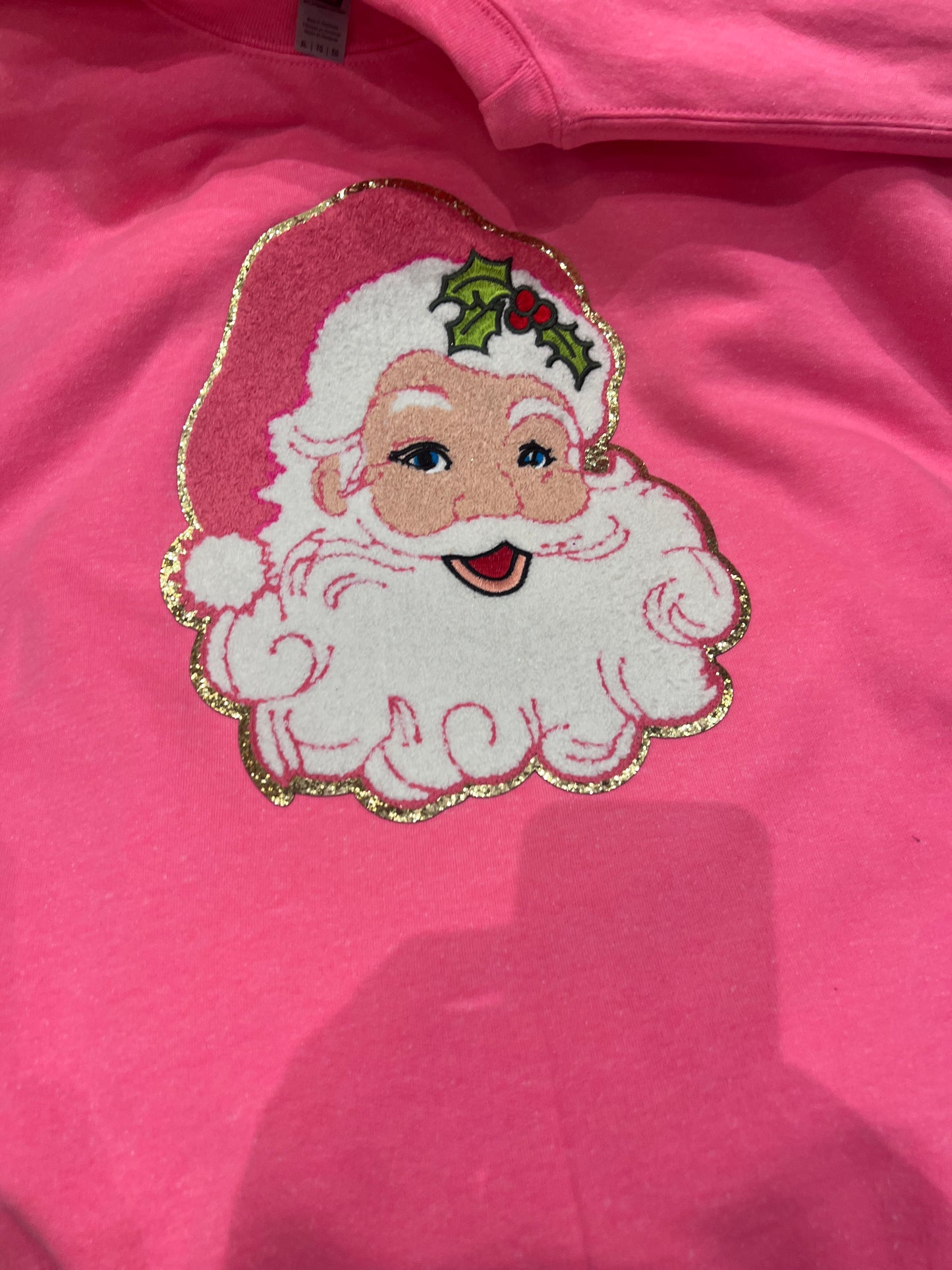 Pink Santa Patch Sweatshirt