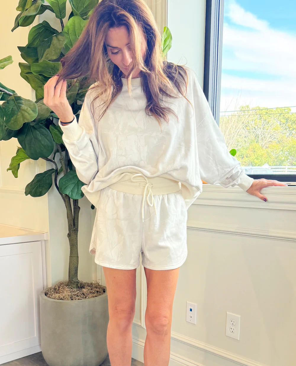 Cropped Camo Sweatshirt