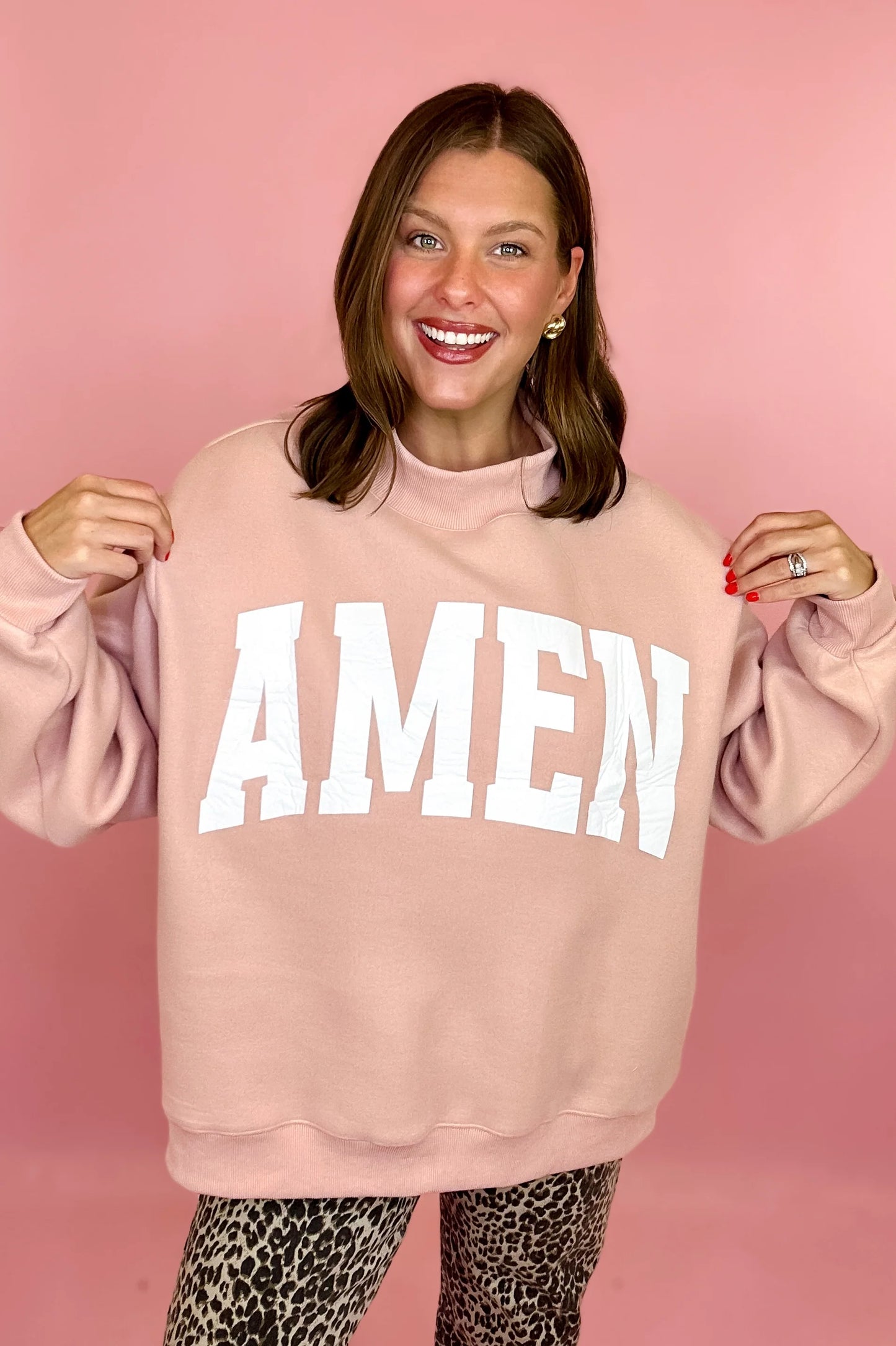 Amen/WWJD Reversible Mock Neck
