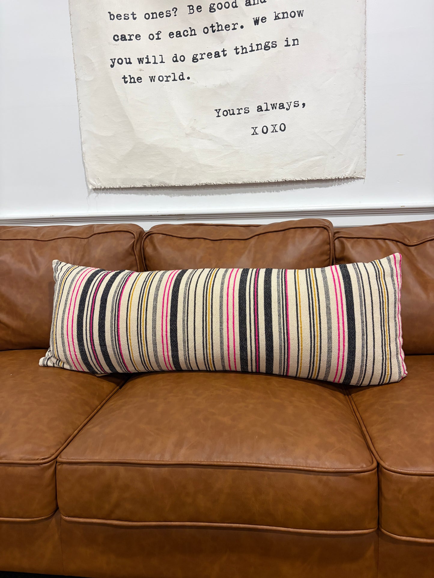 Striped Lumbar Pillow
