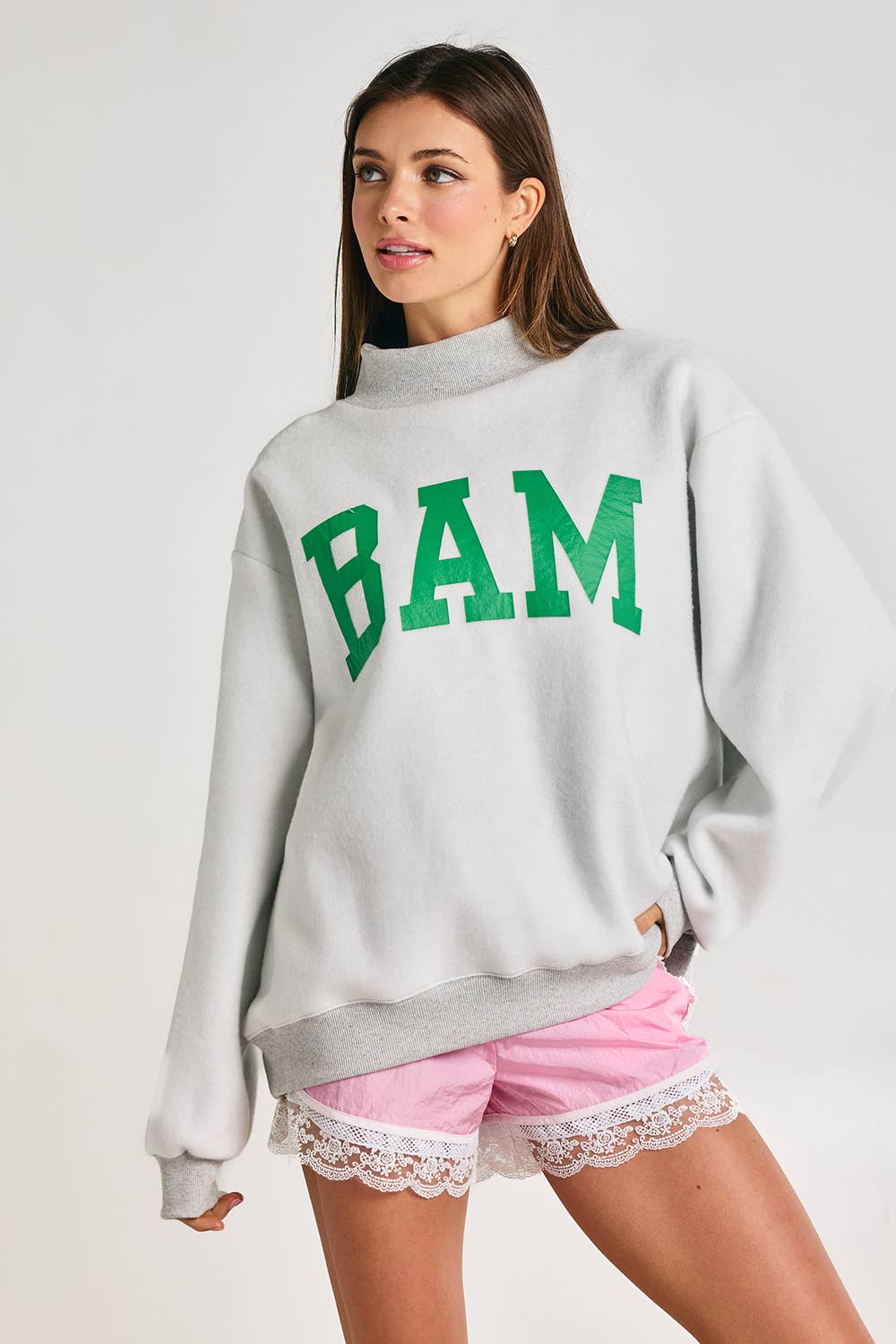 MAHJONG | Reversible "MAHJ"&"BAM" MockNeck Sweatshirt