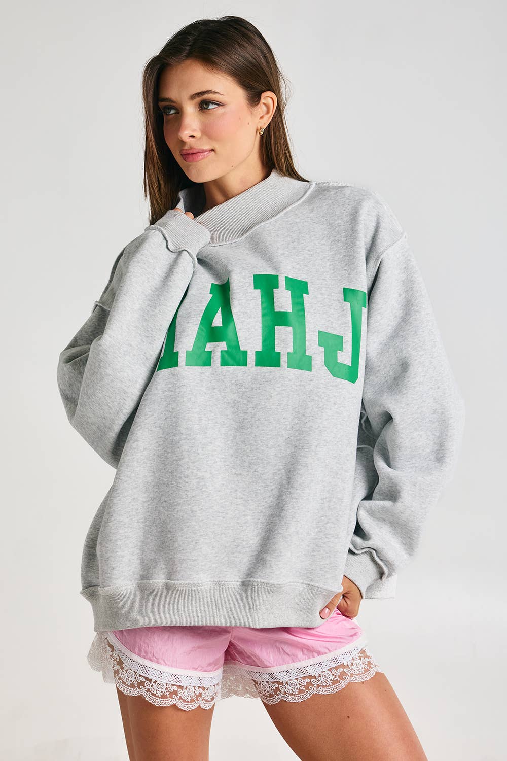 MAHJONG | Reversible "MAHJ"&"BAM" MockNeck Sweatshirt