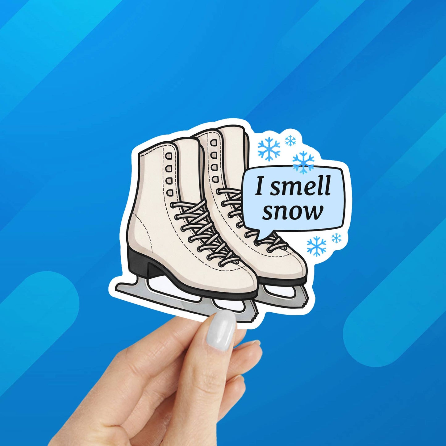 Gilmore Girls Inspired "I Smell Snow" Laptop Sticker: Packaged