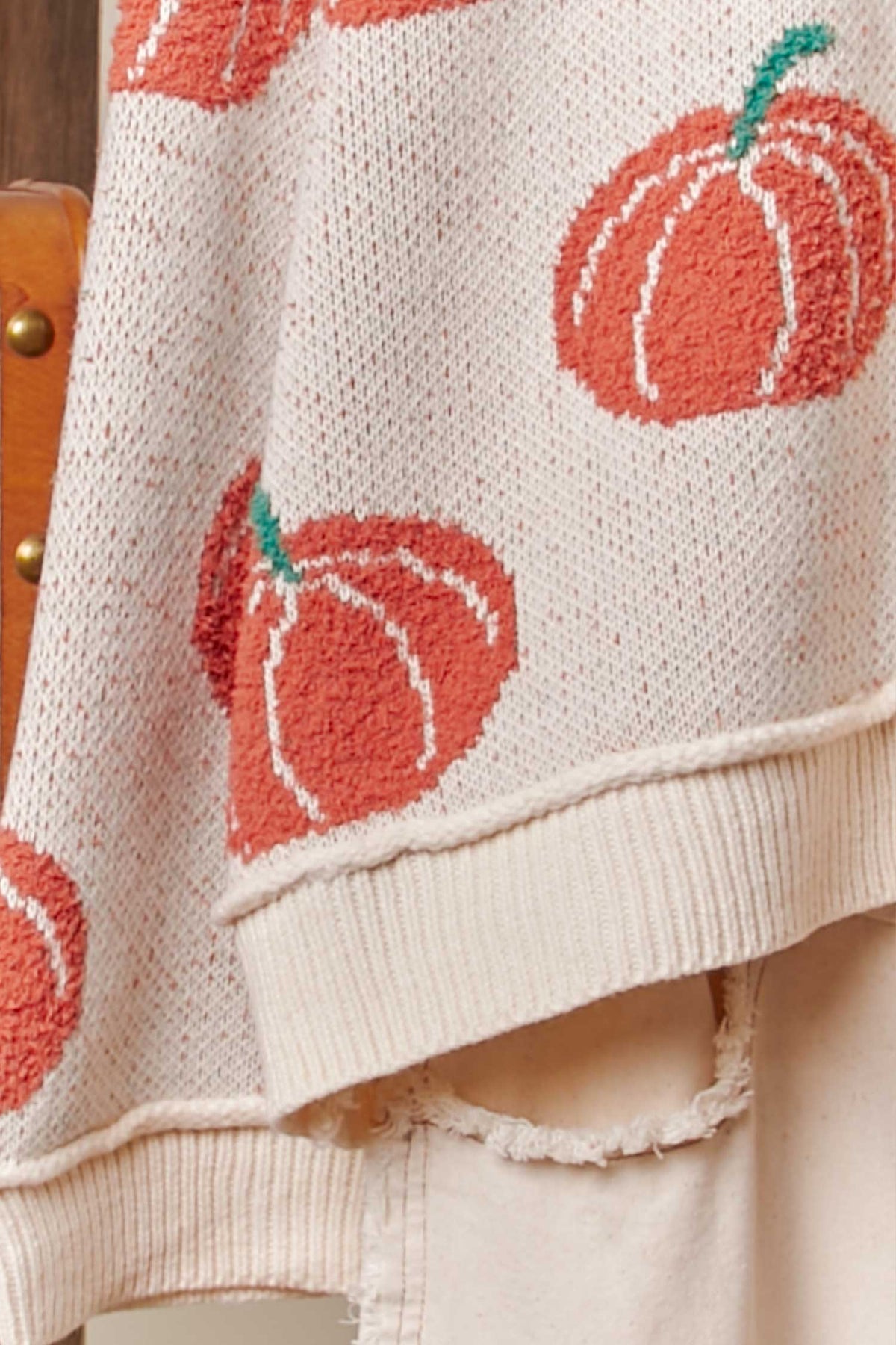 Pumkin Button V Neck Knit Cardigans