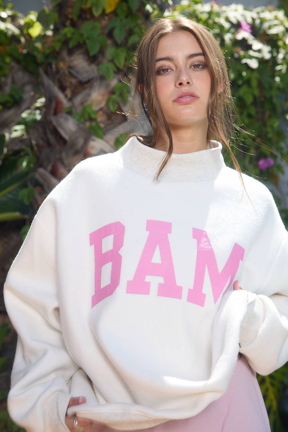 MAHJONG | Reversible "MAHJ"&"BAM" MockNeck Sweatshirt