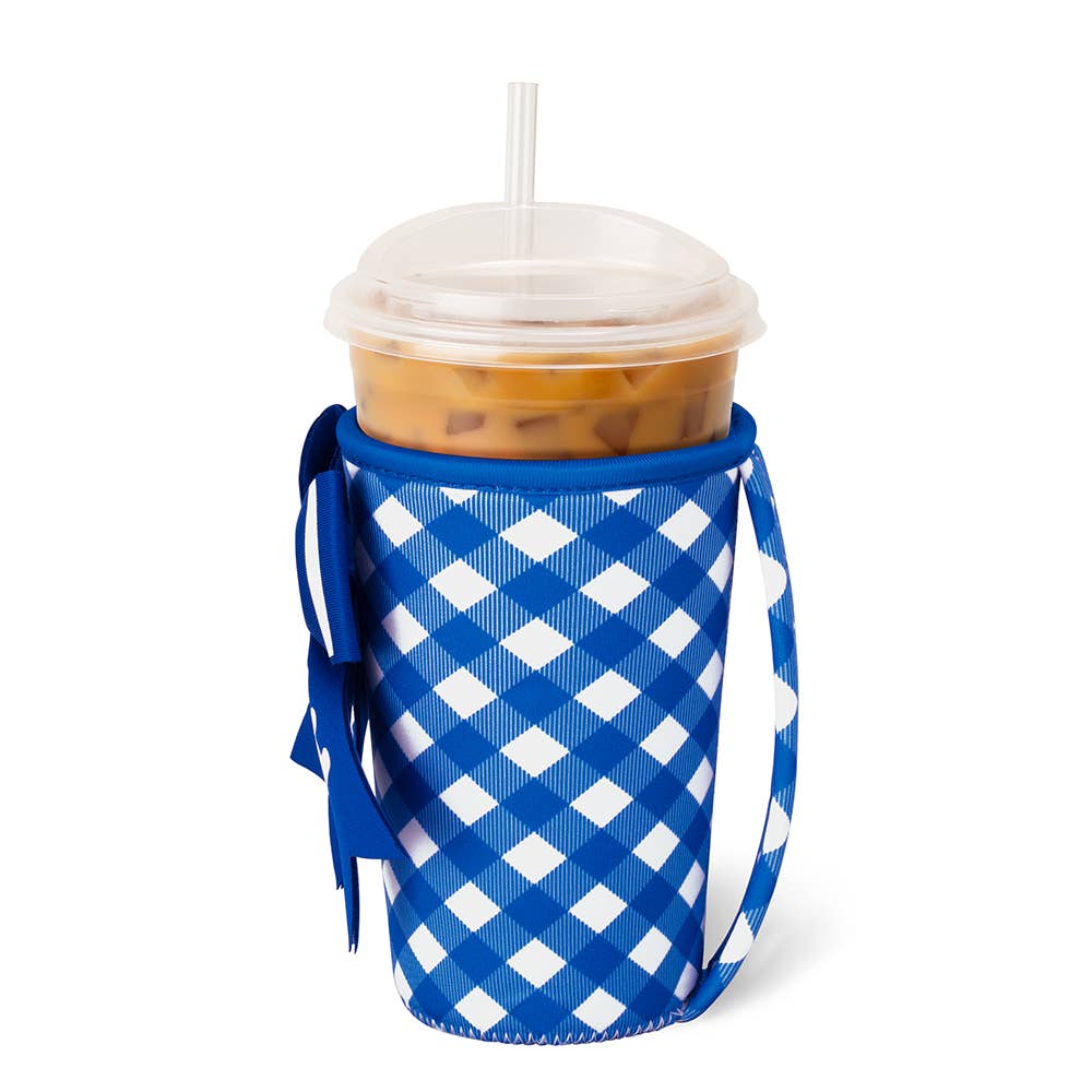Gameday Gingham Royal Iced Cup Coolie (Medium)