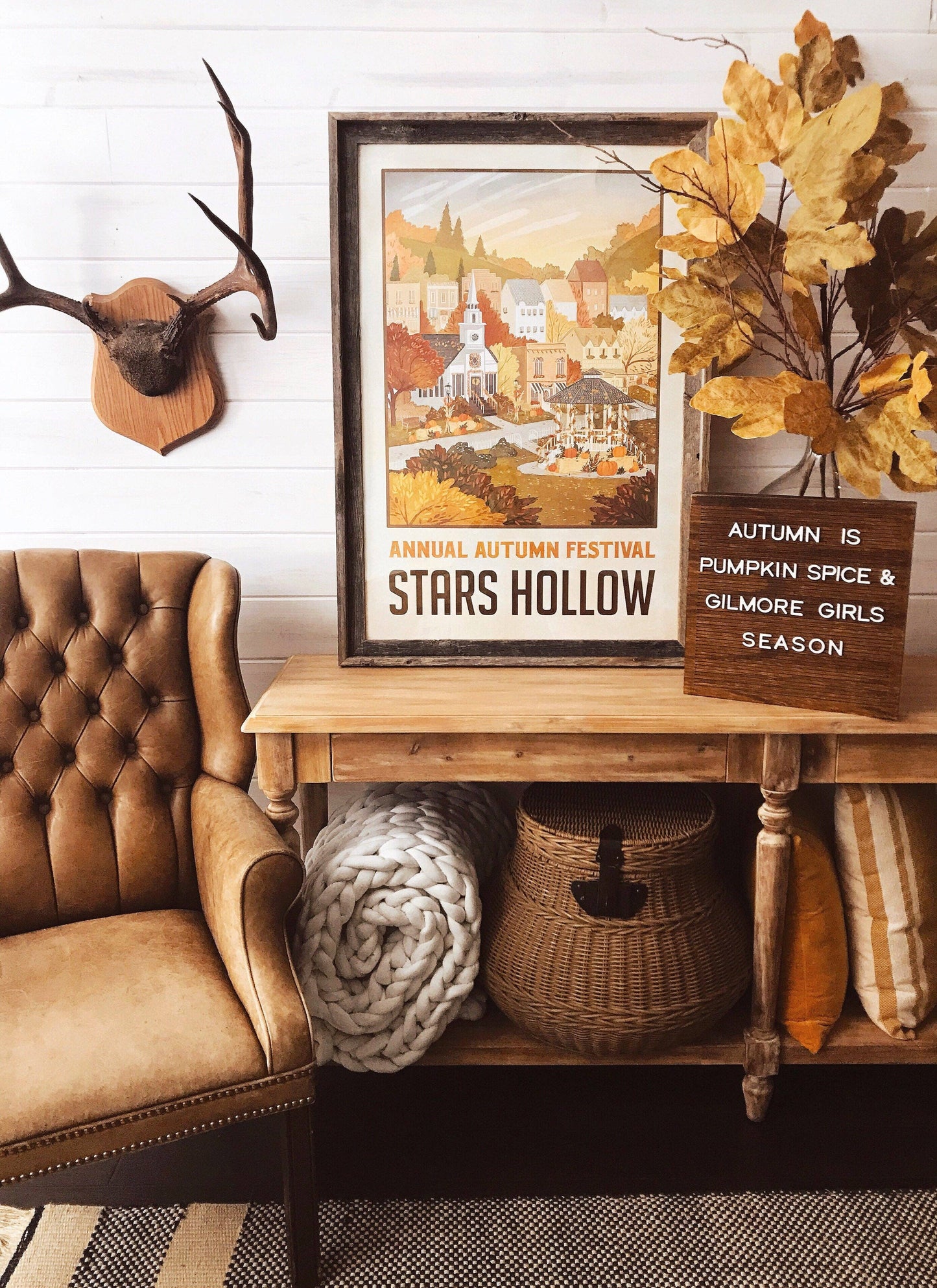 Stars Hollow "Autumn Festival" Travel Poster (for Gilmore Girls fans): 11 x 17" inches