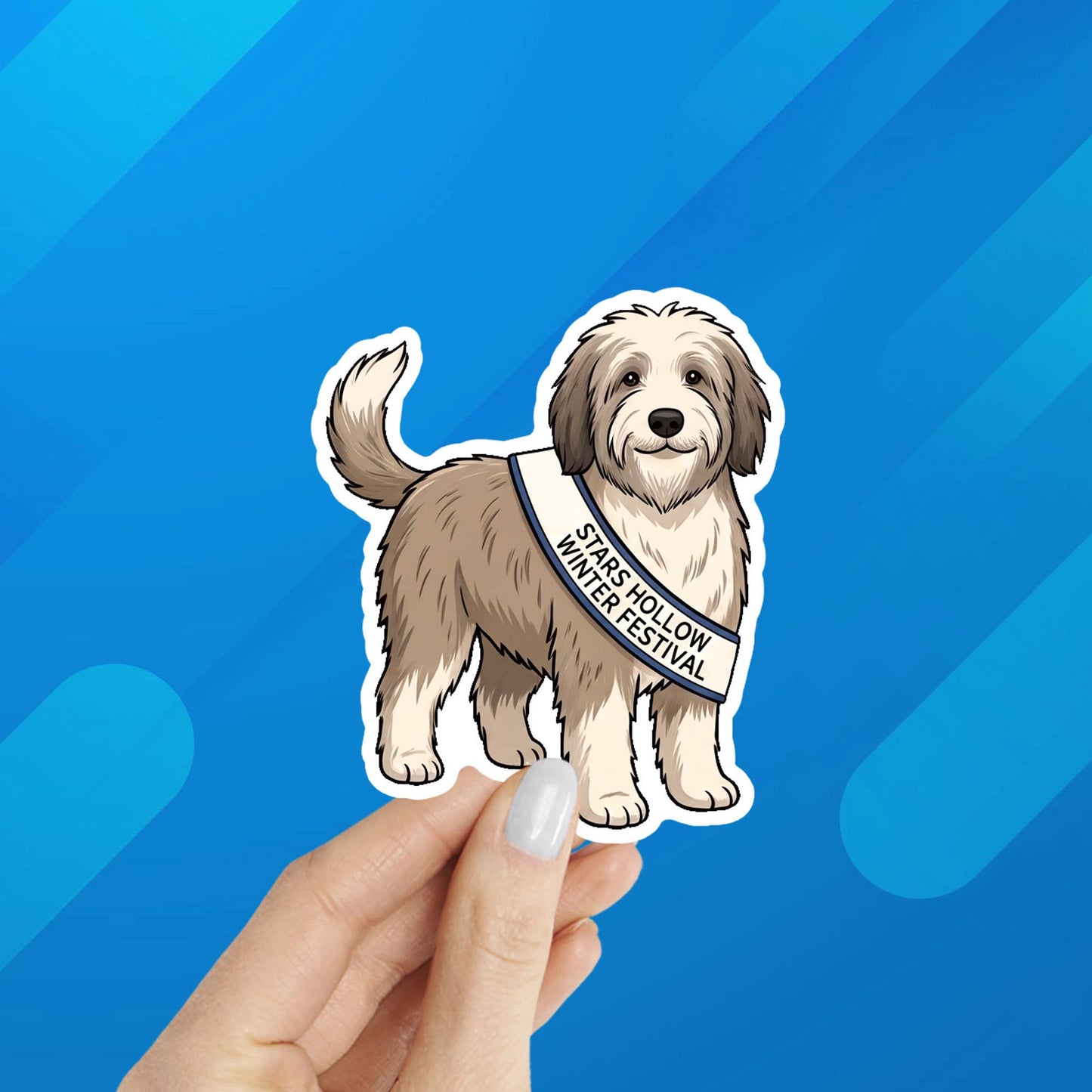 Gilmore Girls Paul Anka Sheepdog Laptop Sticker: Packaged