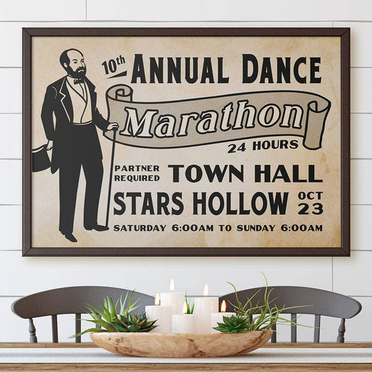 Stars Hollow Dance Marathon Poster - Heritage Series for Gilmore Girls fans: Print Only / 11 x 17" inches