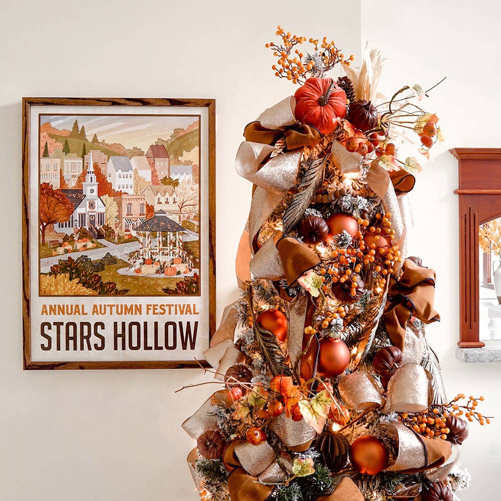 Stars Hollow "Autumn Festival" Travel Poster (for Gilmore Girls fans): 11 x 17" inches